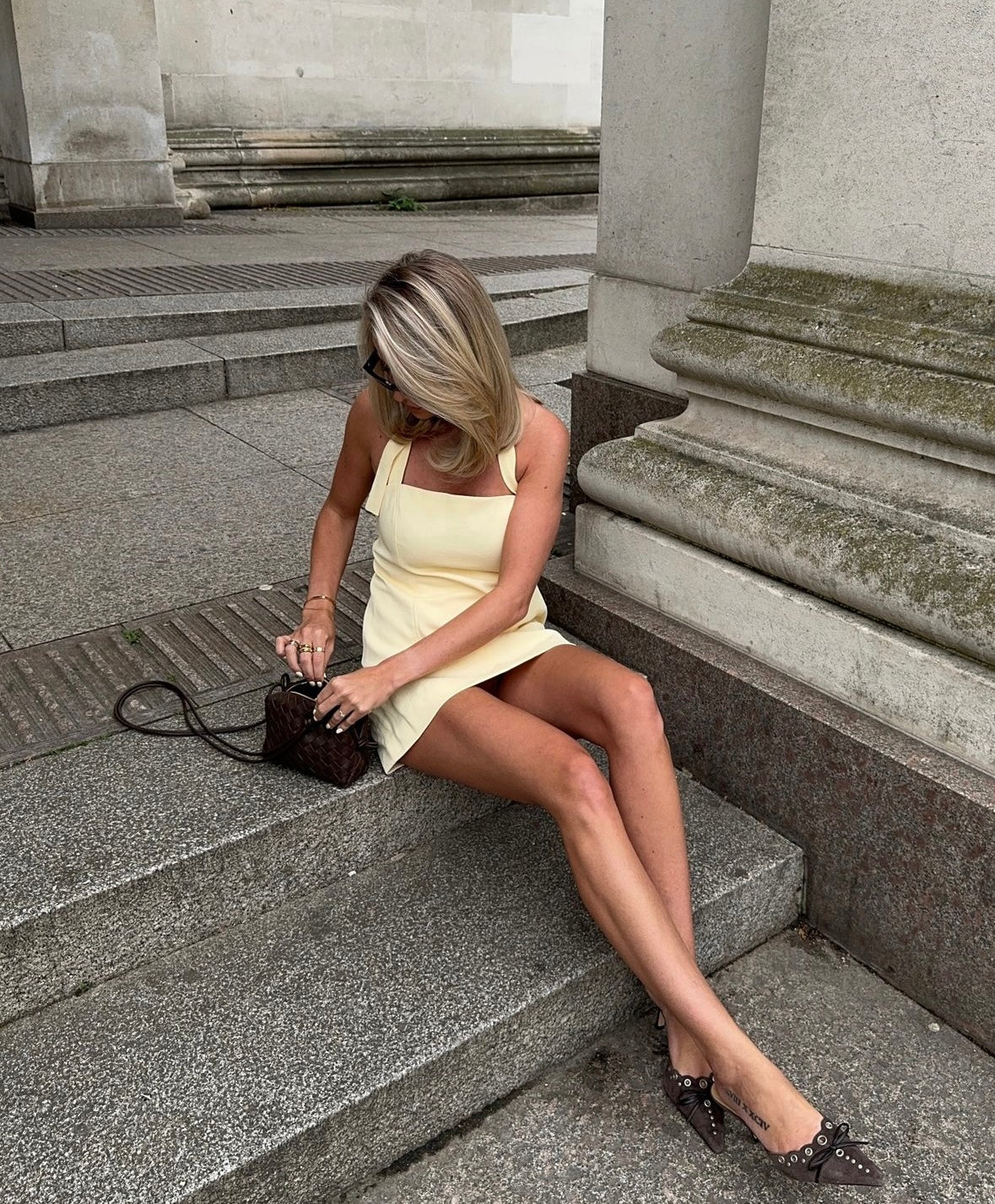 Kookai Ariel buckle halter yellow set