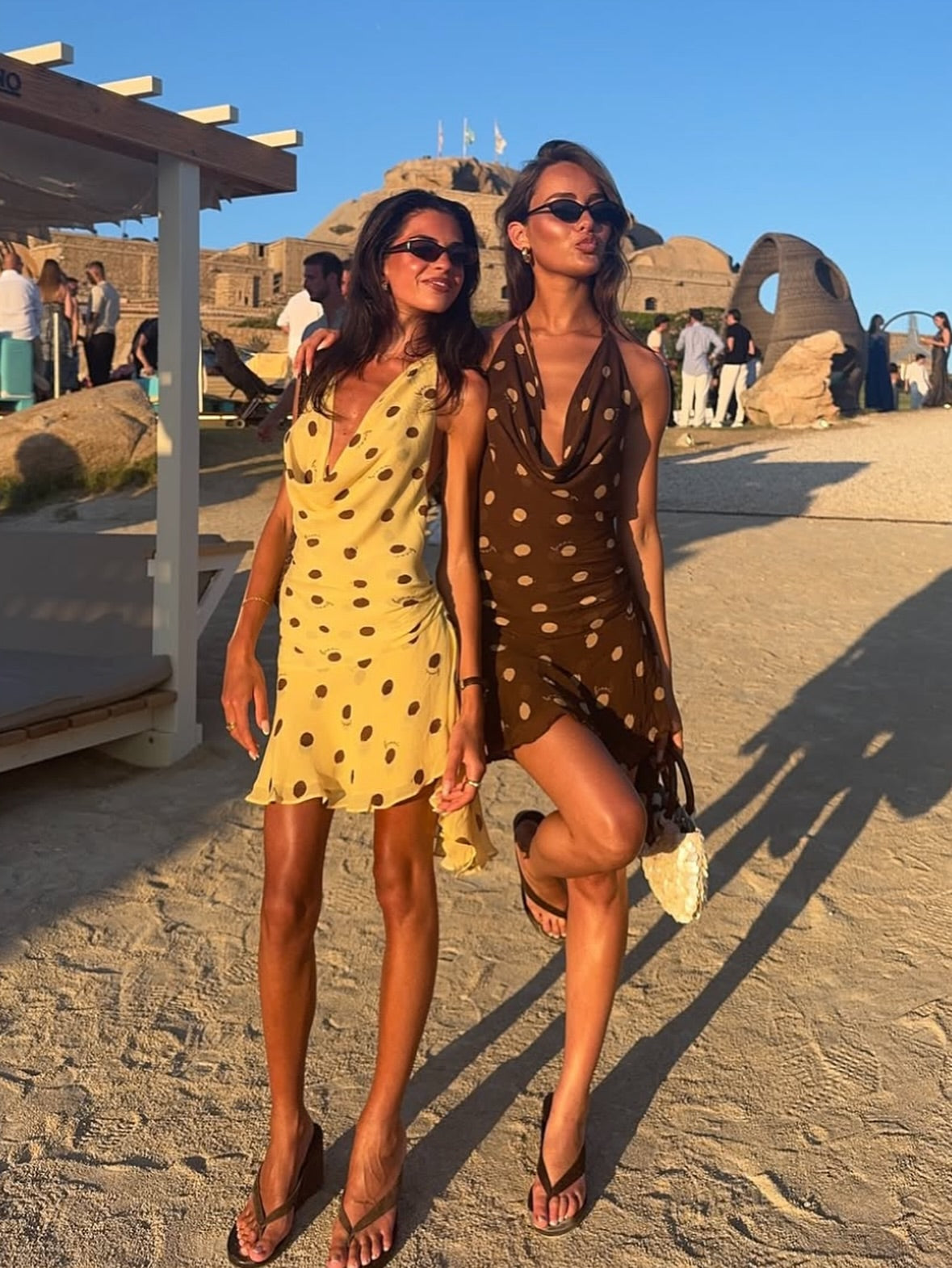 Benni Harlow Halter brown mini Expresso polka