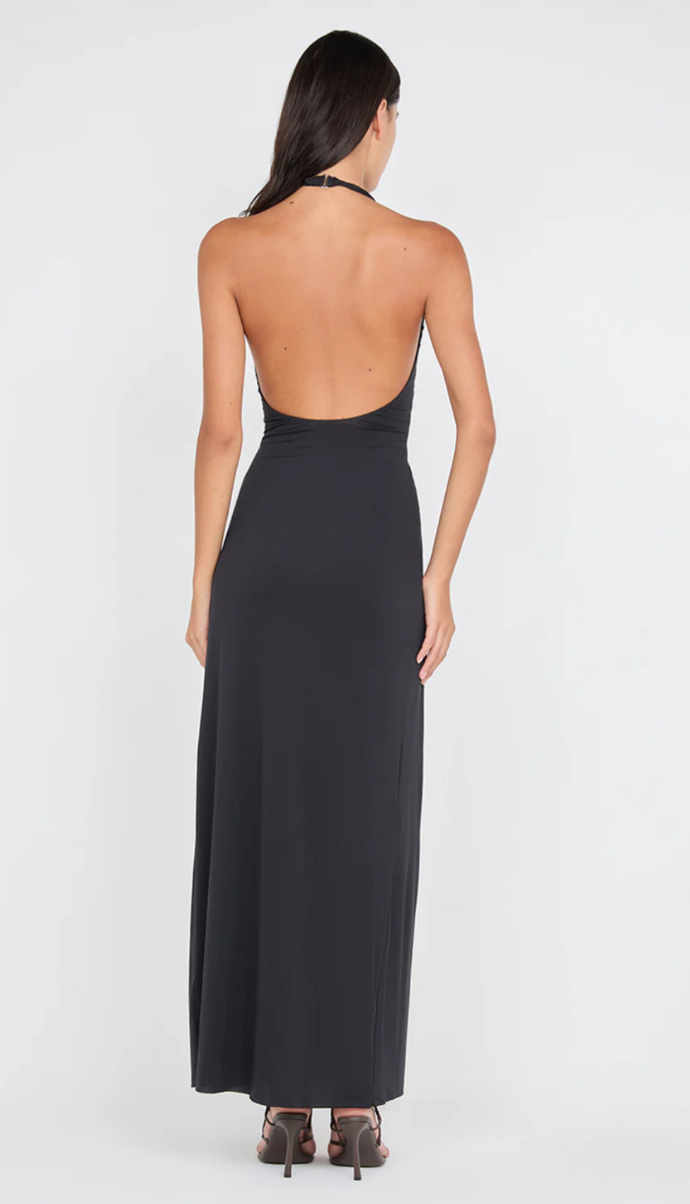 TILLIE DRAPE MAXI DRESS BLACK