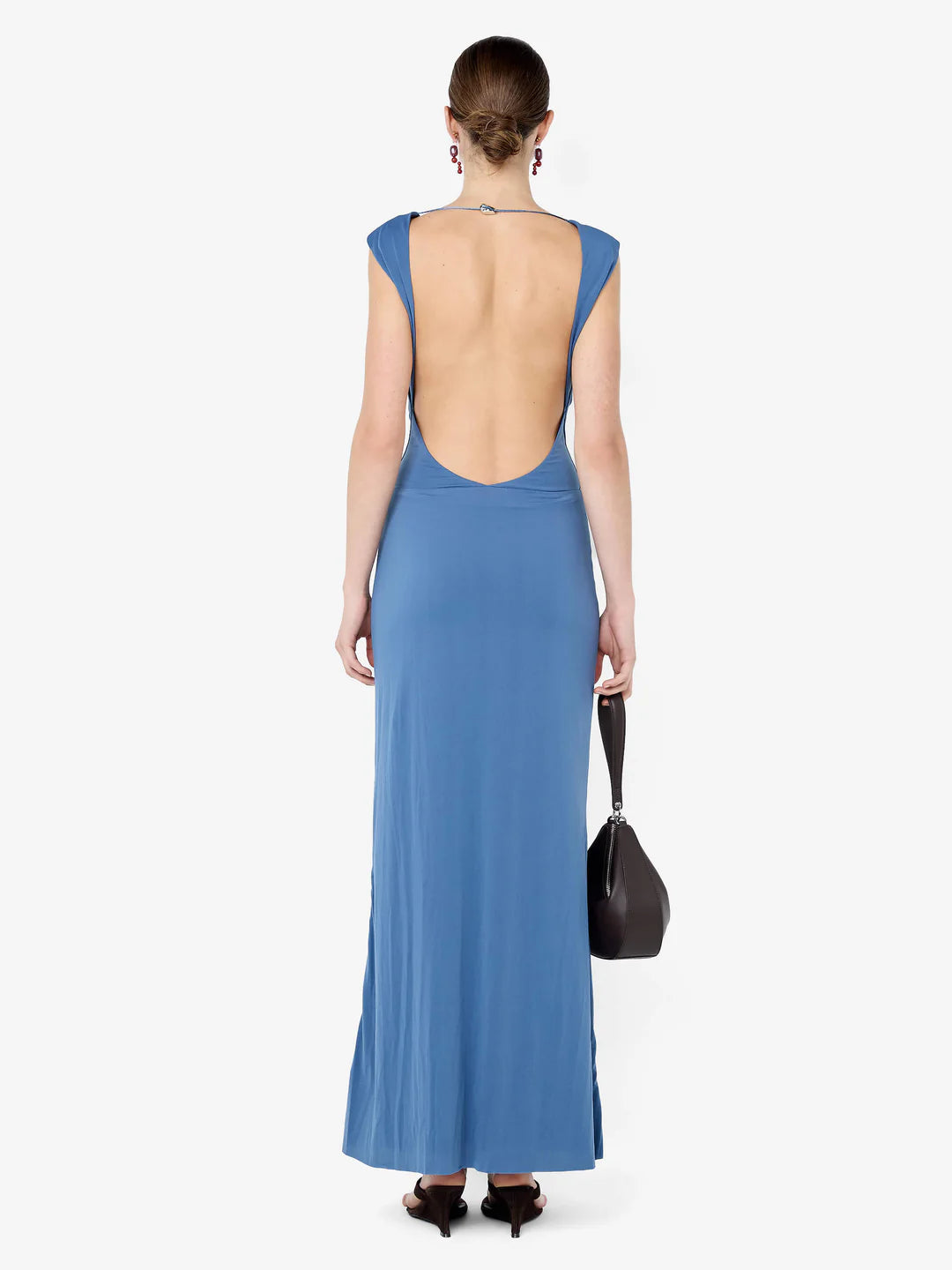 Brigitte cowl neck maxi bec and bridge Steele blue