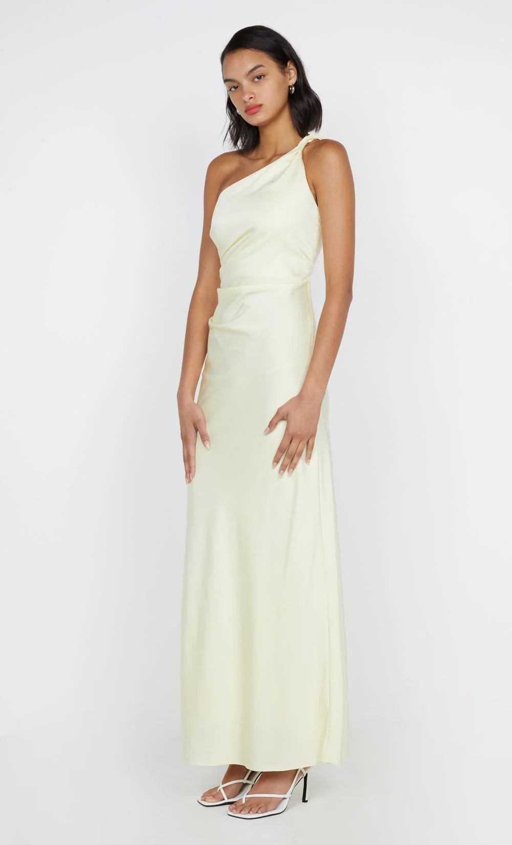bec and bridge white one shoulder dress Bec + Bridge Lennox One Shoulder Crisp Cotton Maxi Dress White-Ivory Size 4