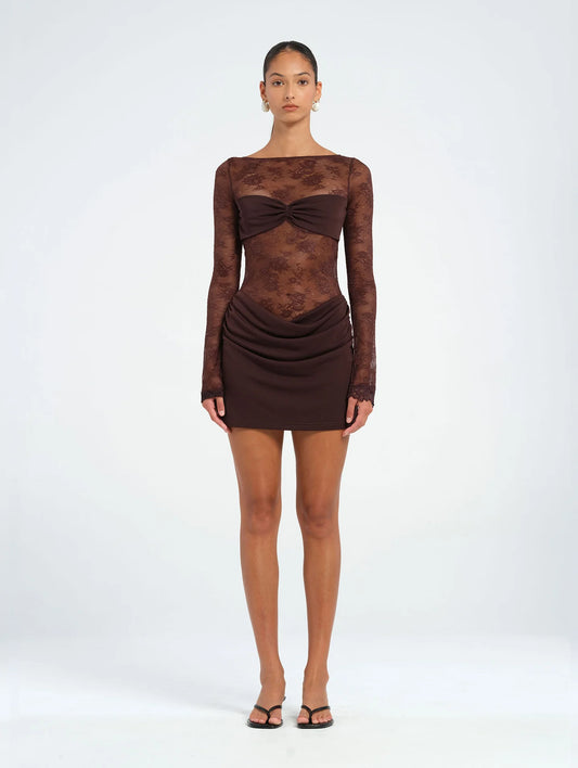 Benni Oskar Mini Dress Brown