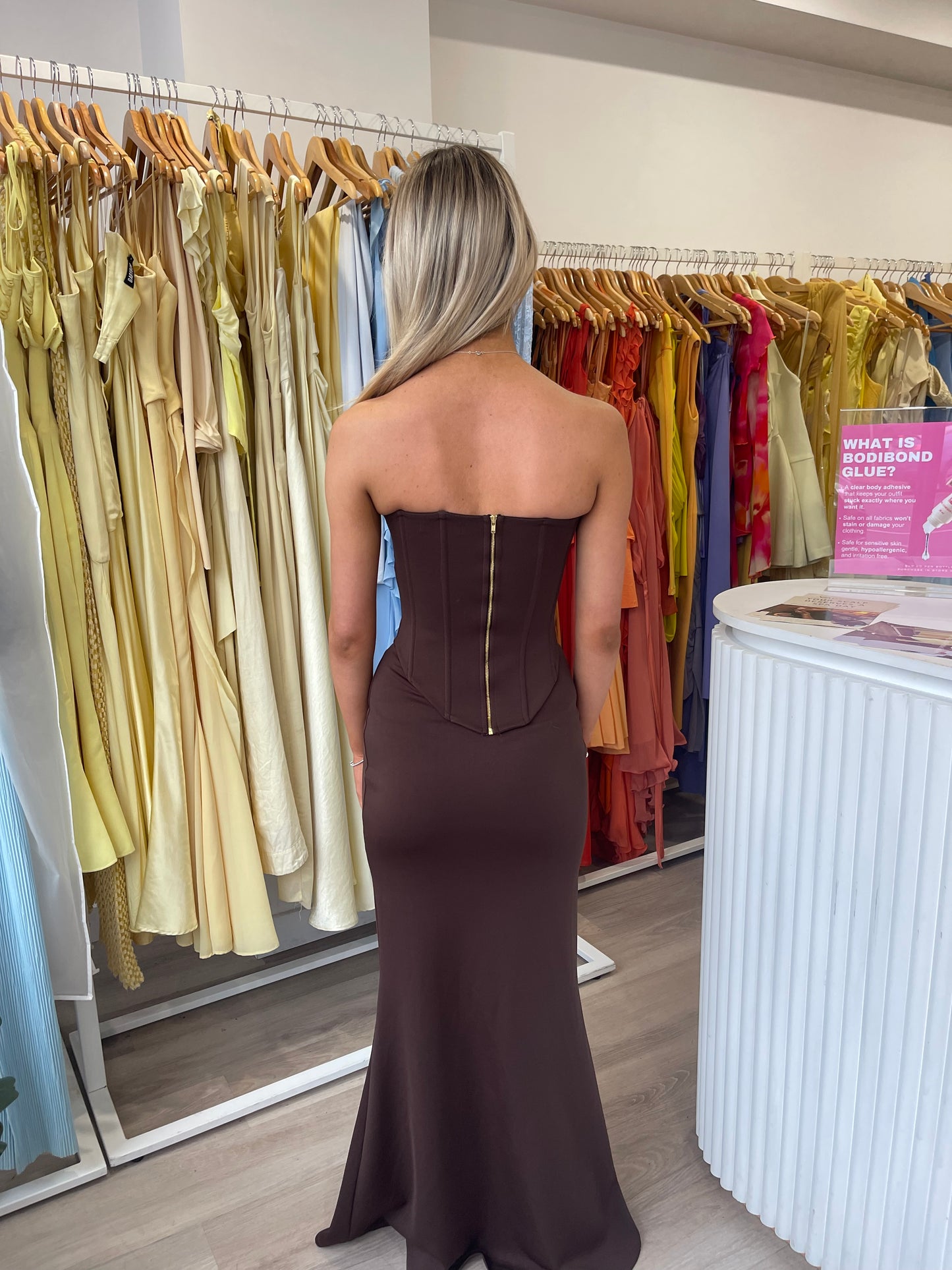 Hntr the Label Louie gown Brown