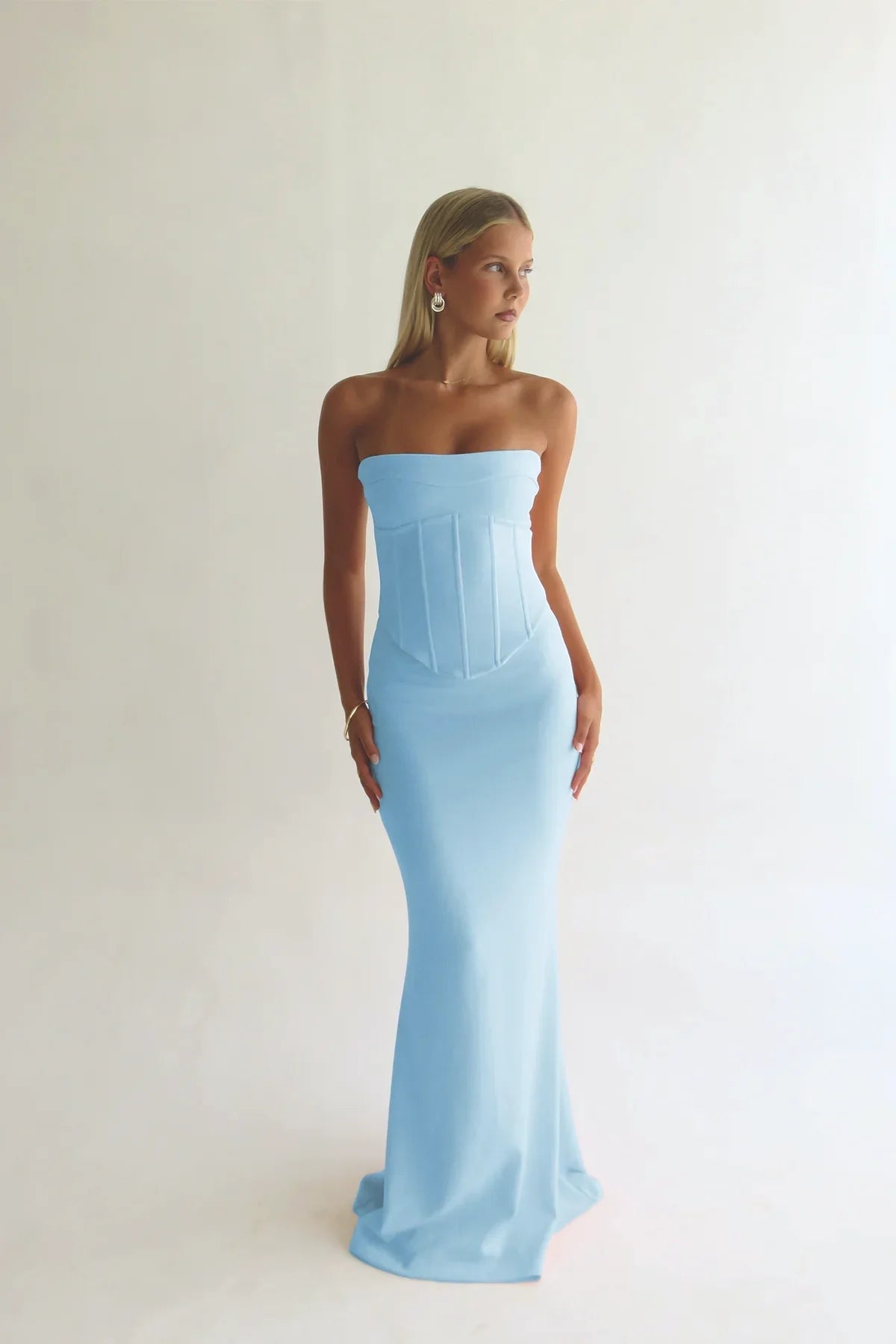 Louie gown blue hntr the label