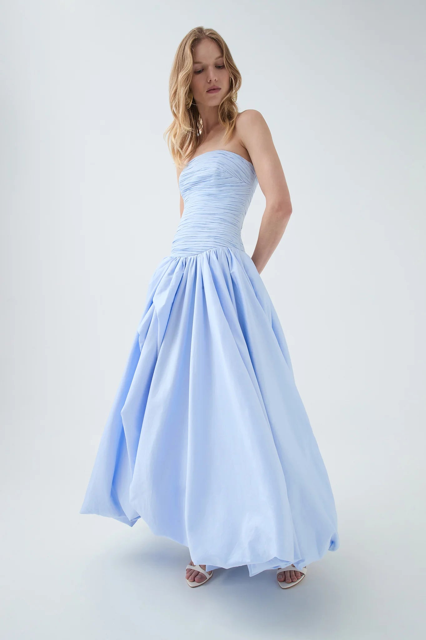 Aje Violette bubble hem maxi dress