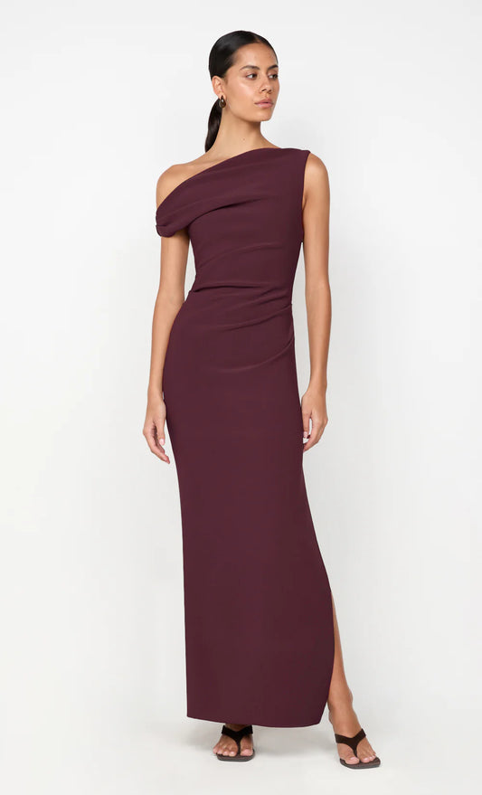 Bec & Bridge LEORA ASYM MAXI DRESS Plum