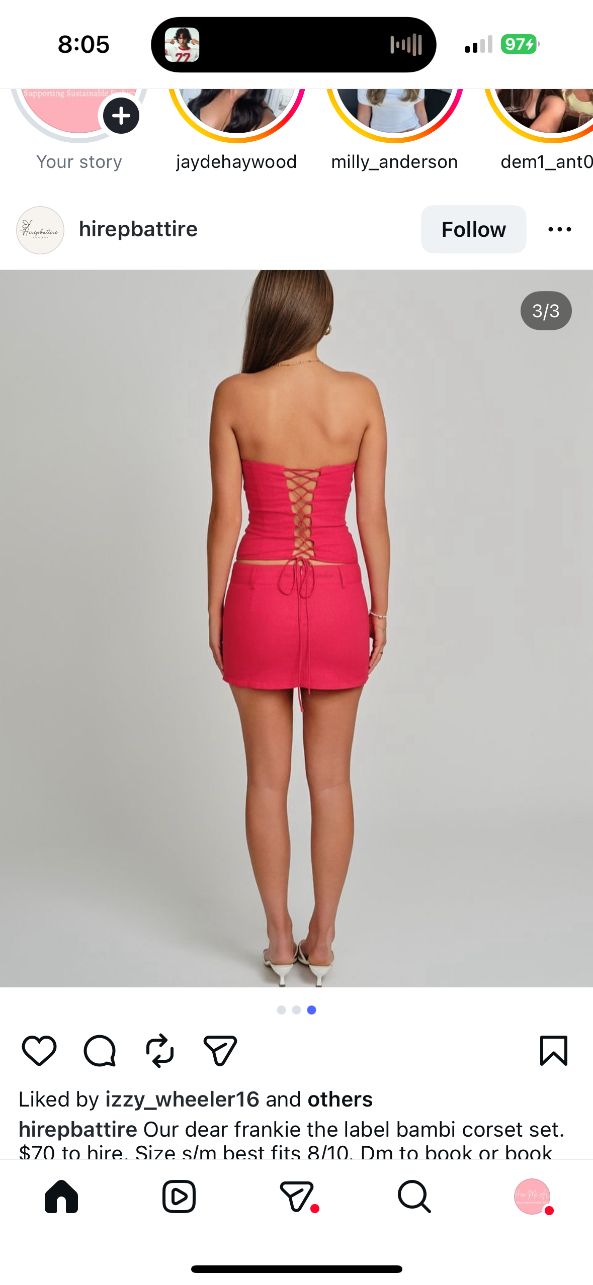 Dear Frankie Bambi Corset Set