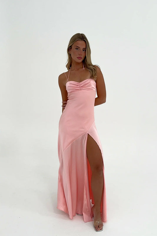 Hntr the Label Alix gown coral