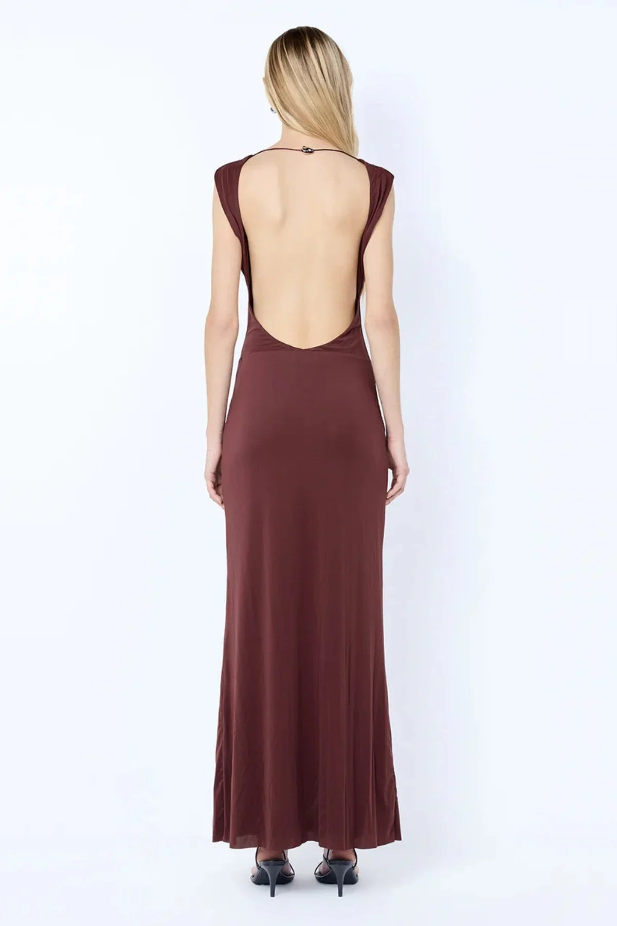 Brigitte Cowl neck maxi dress blackberry