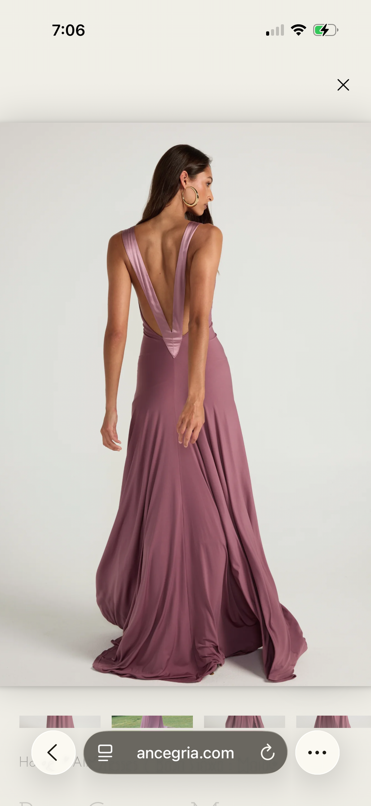 Ance Gria Rosa Gown Mauve