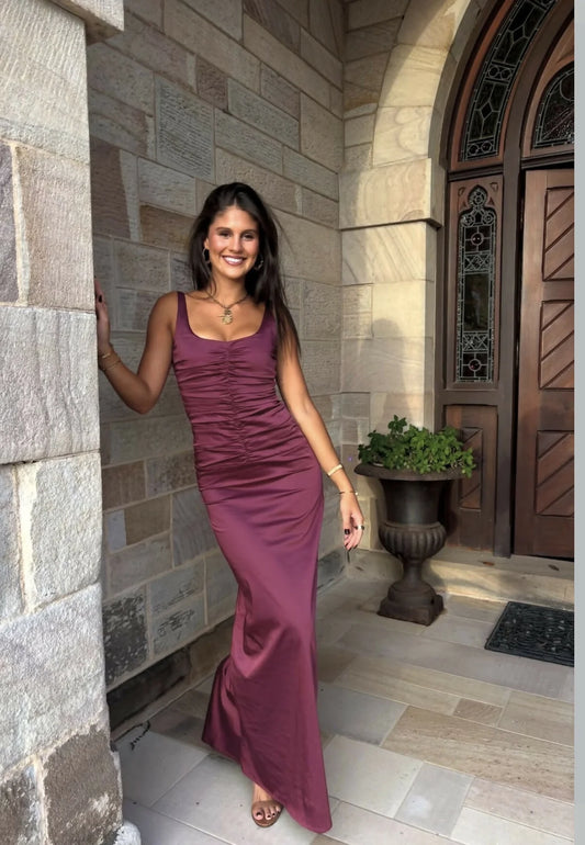 Ance Gria Atlein Gown - Plum